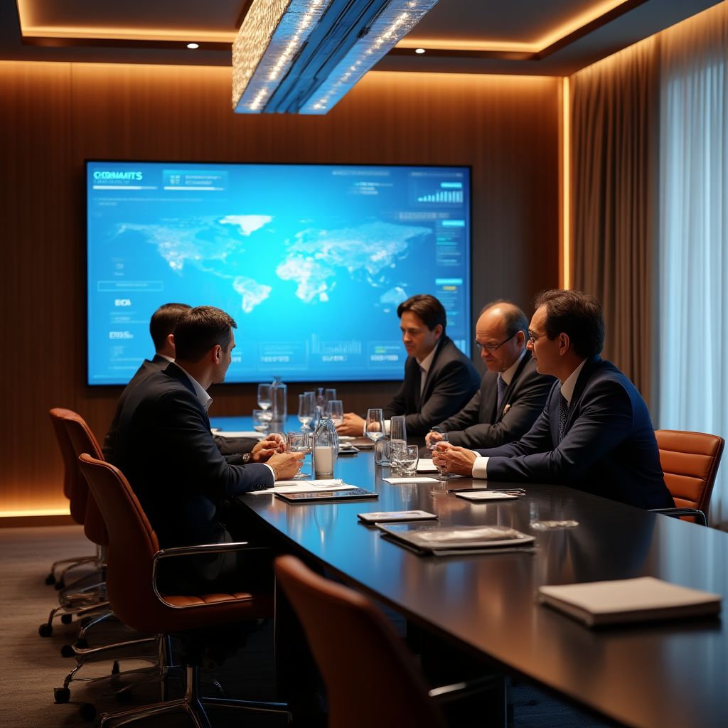 Reunión de consultoría financiera con clientes